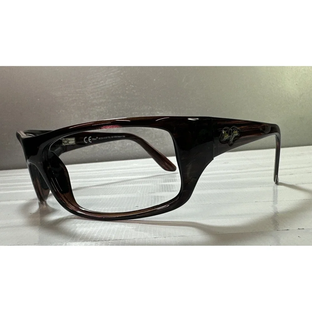 Maui Jim Sunglasses Frame Only MJ 202-02 Peahi Polished  Wrap Italy 65 mm